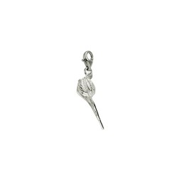 Sterling Silver Tulip Charm with Lobster Claw Clasp, Charms for Bracelets and Necklaces
