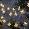 WesGen Christmas Lights，Snowflake String Lights Battery Operated Waterproof 20ft, 40