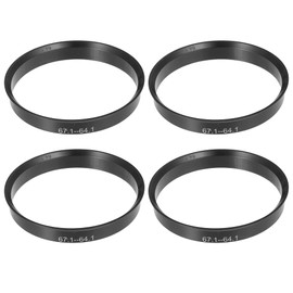 X AUTOHAUX 4 Pcs 67.1mm to 64.1mm Universal Car Hub Centric Rings Black