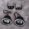 Pair 3.5in LED Fog Lights Angel Eyes with COB Universal