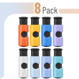 Mr. Pen- Squeeze and Lock Bread Bag Clips, 8 Pack, Lavender Twilight Colors, Reusable