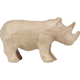 décopatch Rhino Papier Mache 5 x 7 x 13 cm Animal Figure Craft Mould DIY Decoration All Year Round