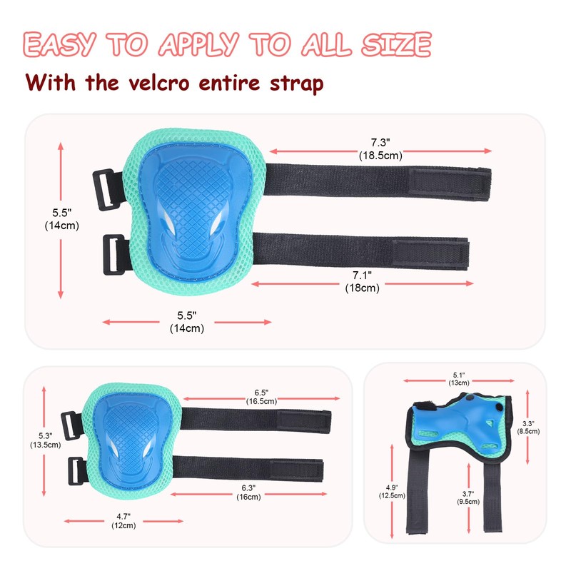 Knee Pads Children's Inline Pads Children's Adjustable Protector Set, Elbow