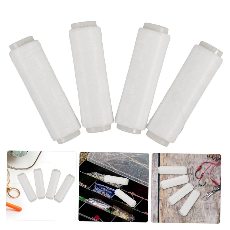 Mipcase 4 Rolls High Stretch Nylon Fishing Line Bait Thread