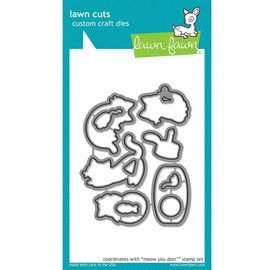 Lawn Fawn Cuts Meow You Doin' Universal Custom Craft Cutting Dies LF1316