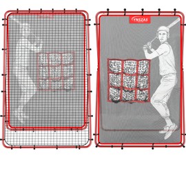 YNSZAS 𝑵𝑬𝑾 [3-in-1] Pitch Back Rebounder Practice Net, 6x4 FT Adjustable Bounce Back Return Net for Volleyball Softball Lacrosse Soccer Baseball Throwback Trainer Gifts, Profession Training Machine