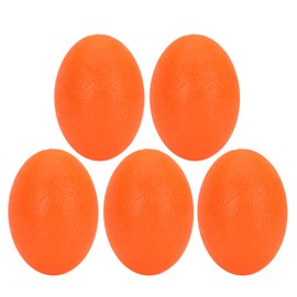 Bola de agarre de silicona 5pcs Bola de masaje de ejercicio de muñeca en forma de huevo Bola de agarre de rehabilitación de fitness(Dureza naranja 20)