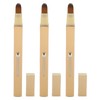 3pcs Gold Retractable Lip Brush Portable Soft Hair Double Ended