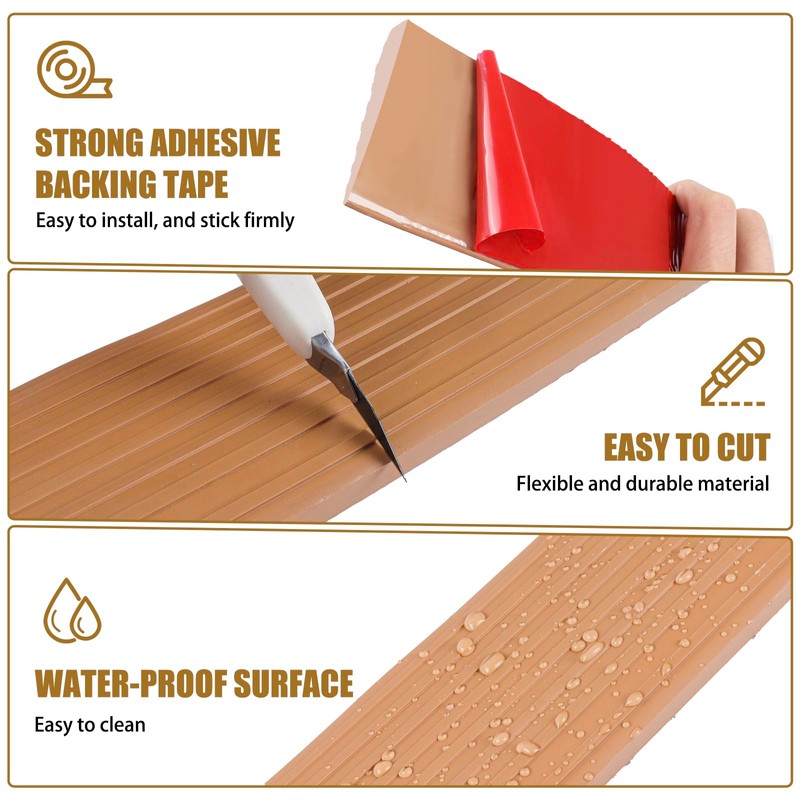 Threshold Ramps for Doorways, 0.4" Rise Rubber Door Threshold Ramp