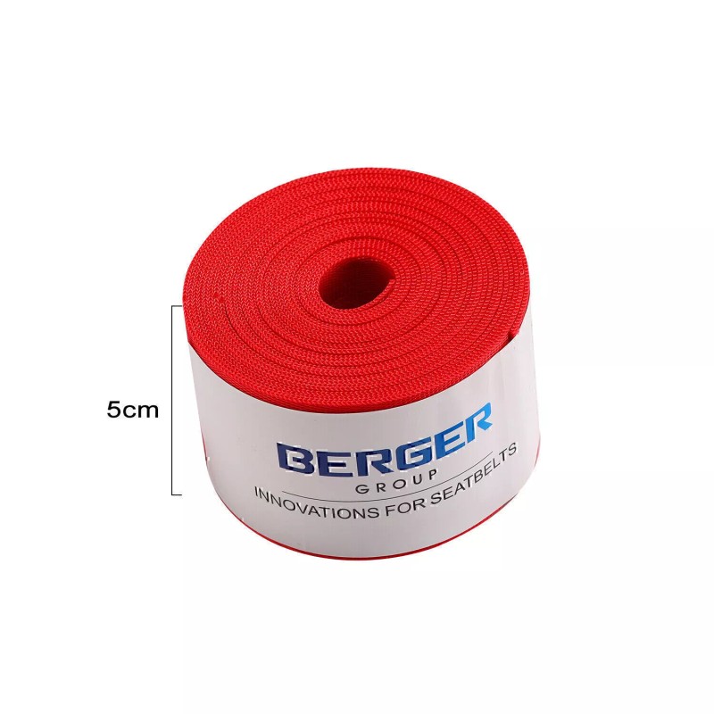 Geartronics Universal Red 3.6m Car Seat Belt Webbing 3 Point