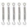 Mecollection 5pcs M8 Stainless Steel 304 Hook & Eye Turnbuckle