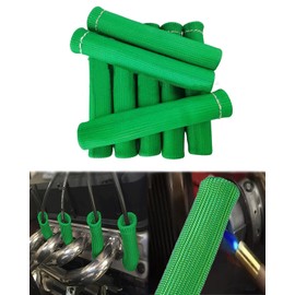 Spark Plug Wire Boots Protector - 8 PCS 2500° Spark Plug Wire Boots Protector, 6 Inches Spark Plug Heat Sleeve Protection Cover Replacement for LS1 / LS2 SBC BBC 350 454 Car Truck, Green