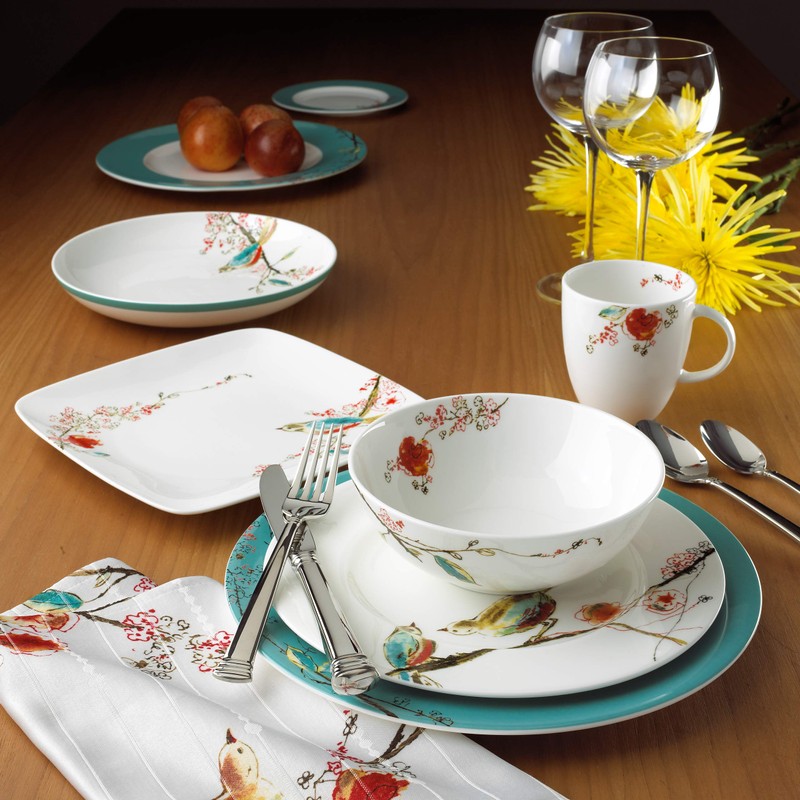 Lenox Chirp 4-Piece Place Setting, 5.1 LB, Multi