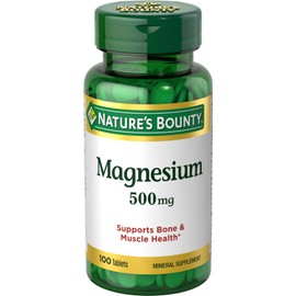 Nature's Bounty Nature's Bounty Magnesium, Mineral Supplement, Supports Bone and Muscle Health, 500 mg, Coated Tablets, 100 Count
