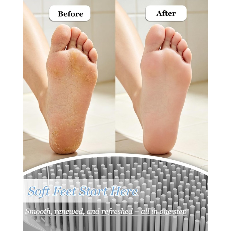 2026 New Upgrade – Shower Foot Scrubber Mat with Strong