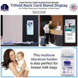 Marketing Holders Milk Bags Storage Holder with Hardware 4 Inch Wide Wall Mountable Space Saving Grab and Go Clear Acrylic Caddy Perfect for New Moms