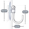 com-four 80 x Suction Cup Holders with Plastic Hooks -