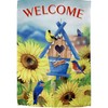 Spring Sunflowers Welcome Garden Flag – 12" x 18", Double
