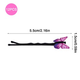Butterfly Hair Clip 12 Pieces Hair Clips Pins Headwear Styling Tools Vathery Vintage Hair Clips Pins Barrettes Classy Hair Clips Bobby Pin for Girls and Women Hair Design (Purple)