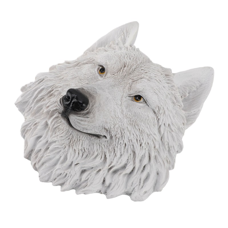 3D Simulation Animal Head Statues Wall Decor Resin Unique Exquisite