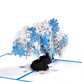 GREETING ART Christmas Card Pop Up, Pop Up Card Christmas, Pop Up Card Snowflake, Christmas Cards 3D, Christmas Greeting Card for Mum, Wife & Girlfriend