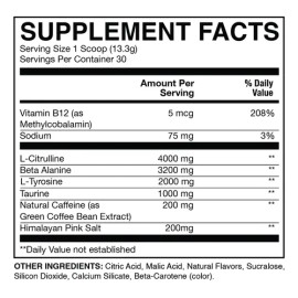 Pre Entreno Cbum Essential Pwo Raw Nutrition 30 Servicios Sabor Sour Watermelon