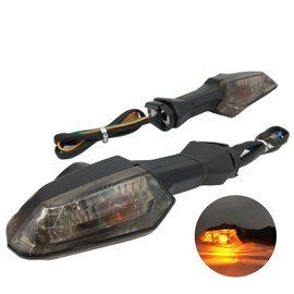 SPNUVR Motorcycle Turn Signal Indicator Light Blinker Blub Lamp For KAWASAKI Z250 Z300 Z750 Z800 Z1000 Versys 650/1000 For Ninja 250 300 400 650 ER-6F ER-6N (Smoke)