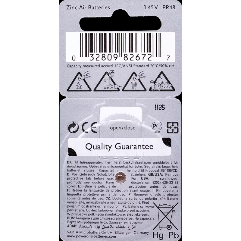 Power One Size 13 Hearing Aid Battery (40 Batteries) EXP