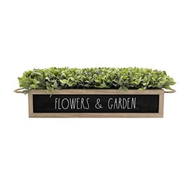 Rae Dunn Home Decor Plants - Artificial Plants for Home Decor Indoor - Rustic Planter with Fake Plants for Room, Coffee Table Centerpiece, Outdoor Table Decor, Bathroom Counter Decor, Window Sill