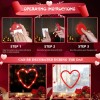 LOLStar Valentines Day Window Lights Decor with Timer, 3 Pack