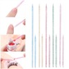 JIHUOO 100 Pieces Acrylic Cuticle Sticks Spatula Pusher Cuticle Peeler