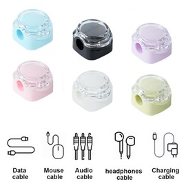 6 Pack Magnetic Cable Clips,Cord Organizer Holder,Cable Tidy Tools,Cord Holder for Desk Cable Management,Cable Organiser for Wall,Office,Car,Desk,Nightstand(Polychrome)