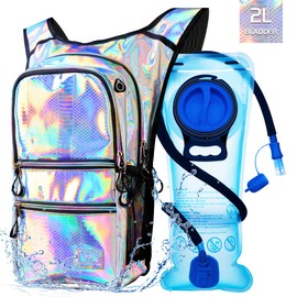 Mothybot Hydration Backpack Pack, Water Backpack 20L Capacities Included 2L Hydration Bladder, Festival Essential - Rave Hydration Pack Hydropack Hydro for Hiking, Running, Biking, Festival Gear