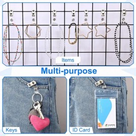 100 Pcs Portagafete Metalico Con Banda Plastica Y Broche                                                                                              