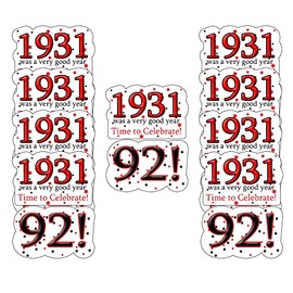 1931 92nd Birthday Sticker Seal (24 Pieces) by Partypro