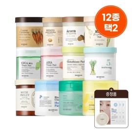 skin food [60 sheets *2] Choose 2 of 12 pads + 3 free blue chamomile gel masks + pad case (including clips) Basil Tea Tree Shine Muscat / [60매본품 *2] 패드 12중 택2 +증정 블루캐모마일 겔마스크 3매+패드케이스(집게포함) 바질티트리 샤인머스캣