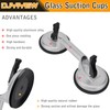 Heavy Duty Suction Cups - Aluminum Vacuum Handle Glass &