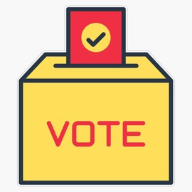 LAD Studio Vote, USA Election Sticker Bumper Sticker Vinyl Decal 5""
