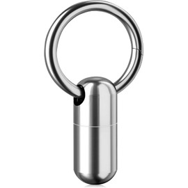 2-Be-Best Mini Pill Holder with Keychain, Titanium Alloy Pill Container Keychain Waterproof Pill Case Portable Keychain Pill Holder Single Pill Case Pill Box for Travel Outdoor Gift Pill Container