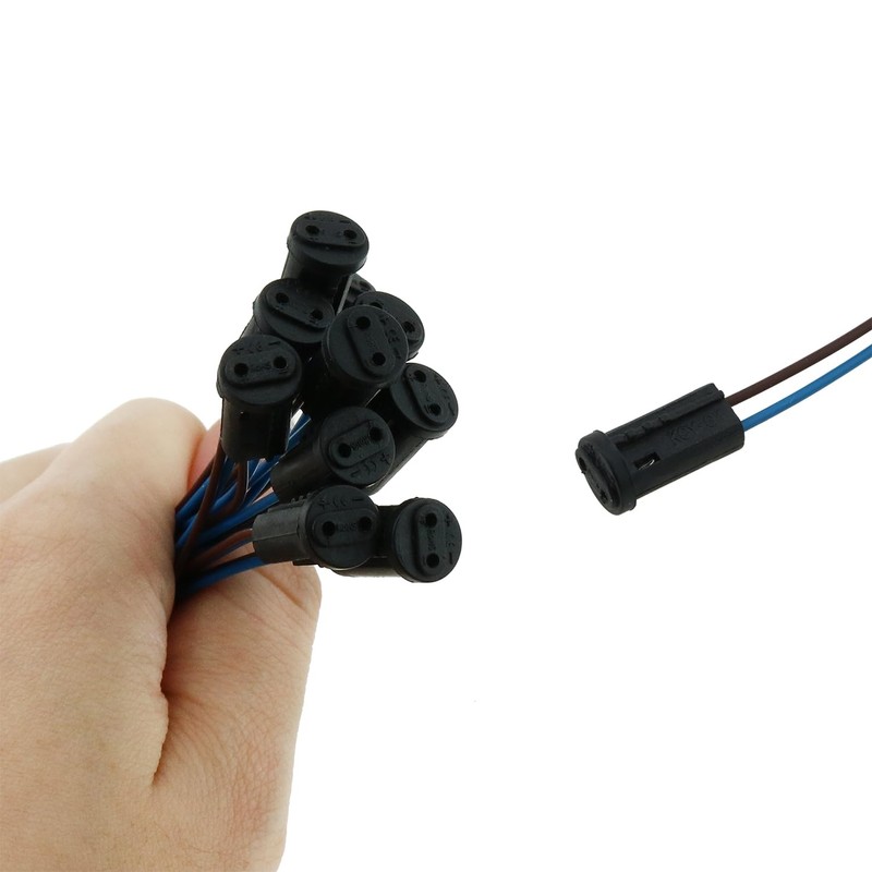 ZZHXSM 10PCS Black G4 Plastic lamp Holder Plug G4 Lamp