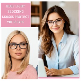 ZONLON 6 Pack Reading Glasses for Women, Spring Hinge Eyeglasses Blue Light Blocking Anti Eyestrain Computer Readers (6 Mix C0, 1.00)