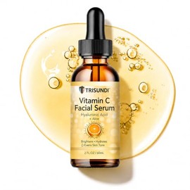 Suero facial de vitamina C con ácido hialurónico y aloe, suero facial hidratante ligero para el cuidado diario de la piel, adecuado para todo tipo de 