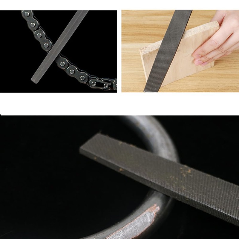 Wvapzwr 8in Flat Mill File, Smooth Blade with Ergonomic Handle,