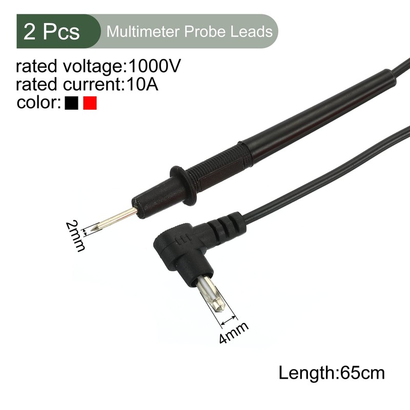 YOKIVE 2 Pcs Test Leads, Multimeter Probe Cable with Banana