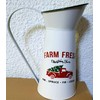 Farm Fresh Large Xmas Metal Jug Christmas Festive Themed 26cm