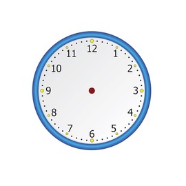Geyer Instructional Products - 23" x 24" Blank Clock Face, Dry Erase, Magnet, Demonstration Clock for Kids