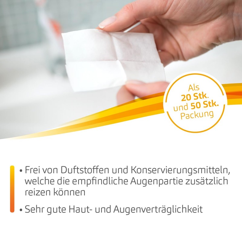 POSIFORLID® 20 x Eyelid Sanitary Wipes - Pre-moistened Sterile Wipes