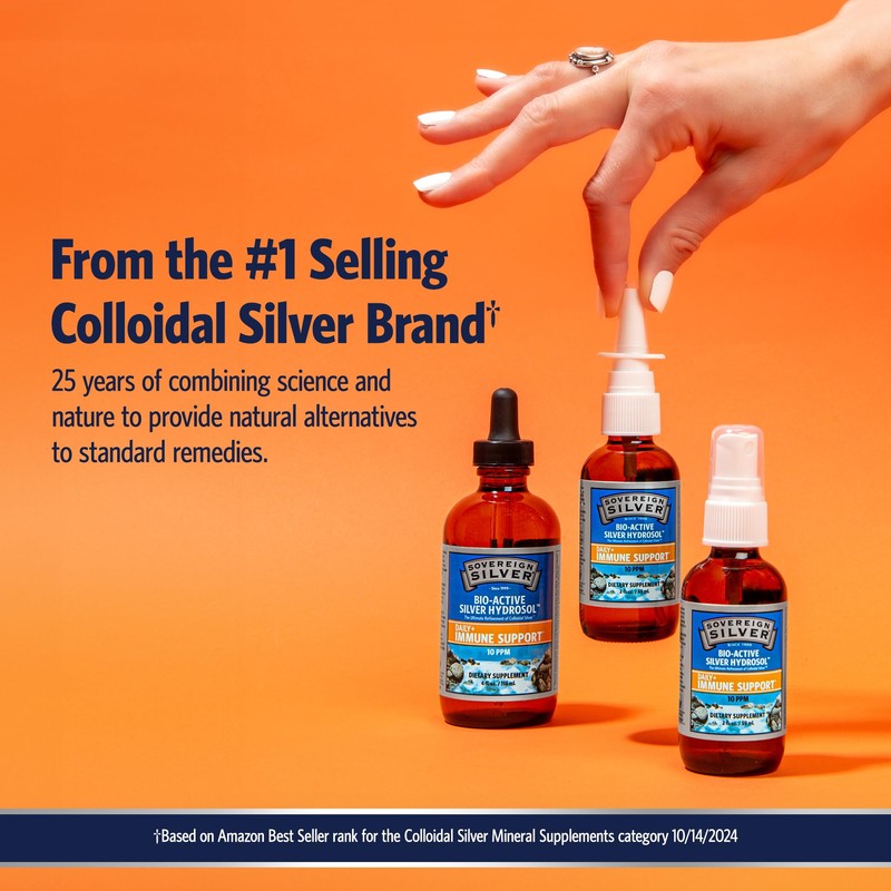 Sovereign Silver Sovereign Silver Bio-Active Silver Hydrosol- Colloidal Silver Liquid