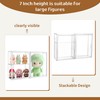 Acrylic Display Case with Movable Dividers, Clear Figure Display Cases