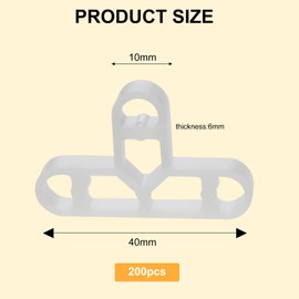 GZhaimai Pack of 200 Tile Spacers, 10 mm, Tiling Spacers, Tile Spacers, for Tile Cutting and Distance Compensation